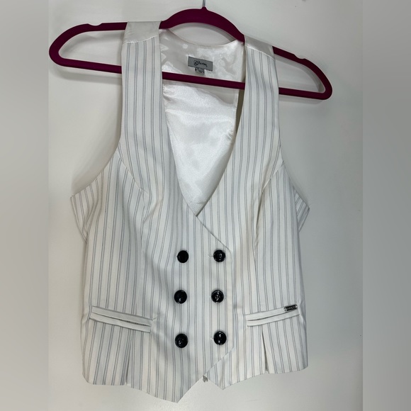 Guess stripe tuxedo vest sz XL - Picture 5 of 12